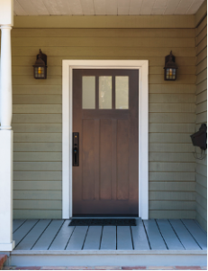 New front door locks on a house in Countryside, Illinois