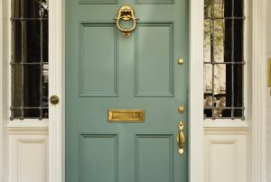 New locks on the front door of a house in Bolingbrook ,Illinois